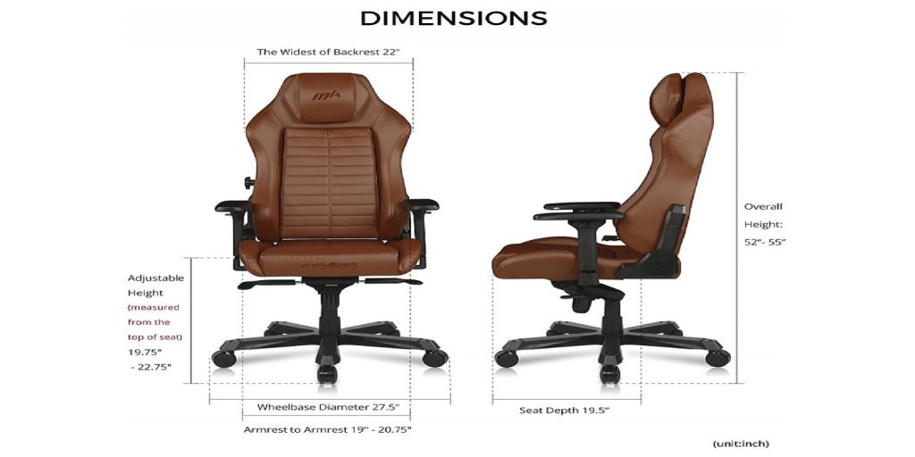 صندلی گیمینگ DXRacer سری مستر قهوه‌ای روشن
